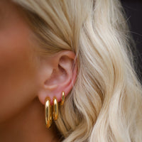 Icon Oval Hoops - Gold Medium by Erin Fader Jewelry