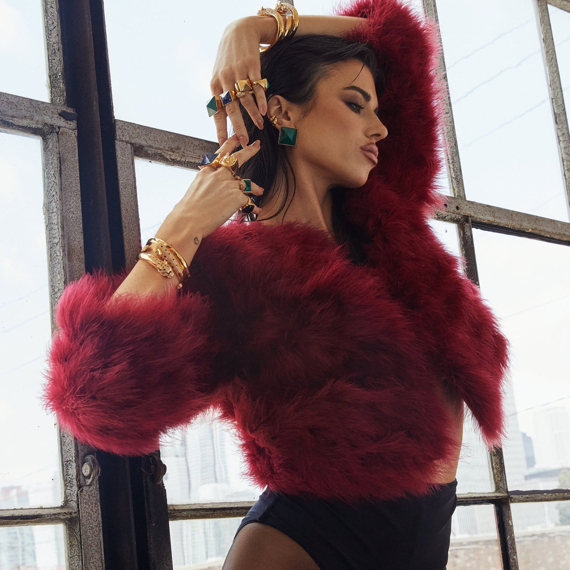 Pyramid Ear Cuff - Gold by Erin Fader Jewelry