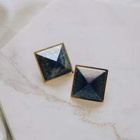 Pyramid Studs - Lapis Grande by Erin Fader Jewelry