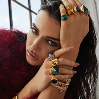 Malachite Pyramid Ring by Erin Fader Jewelry