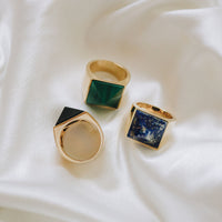 Pyramid Ring - Malachite Medium by Erin Fader Jewelry