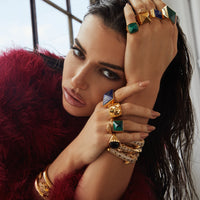 Pyramid Ring - Malachite Medium by Erin Fader Jewelry
