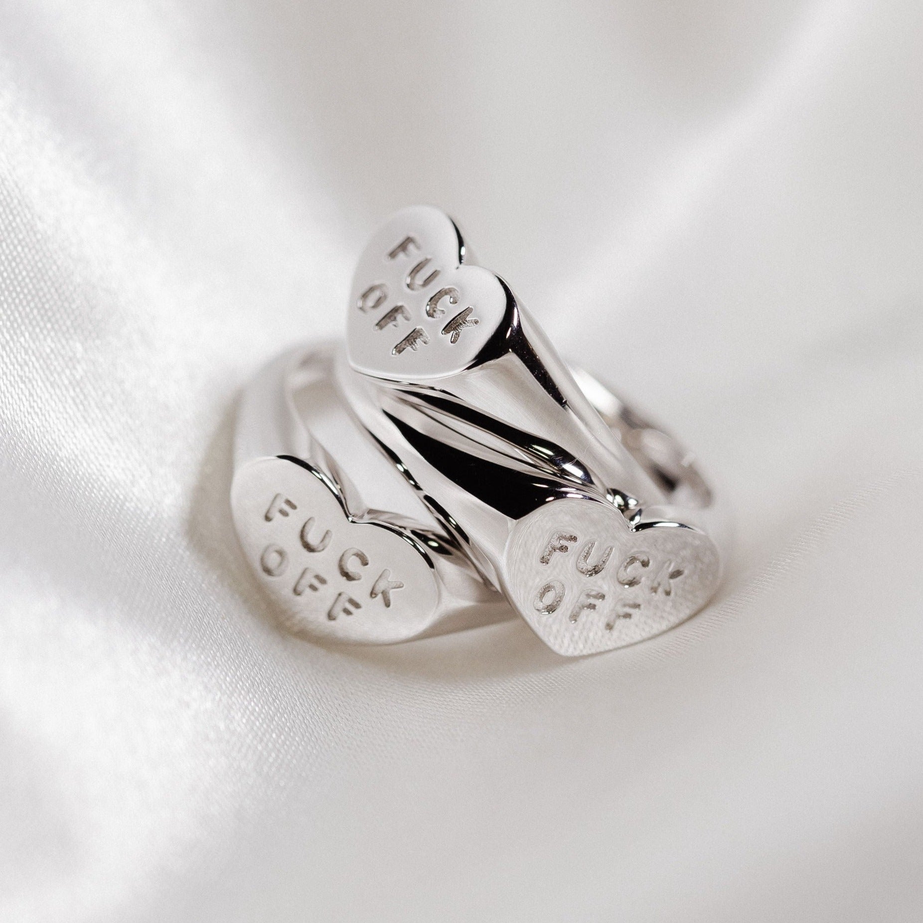 Fuck Off Ring - Sterling Silver by Erin Fader Jewelry
