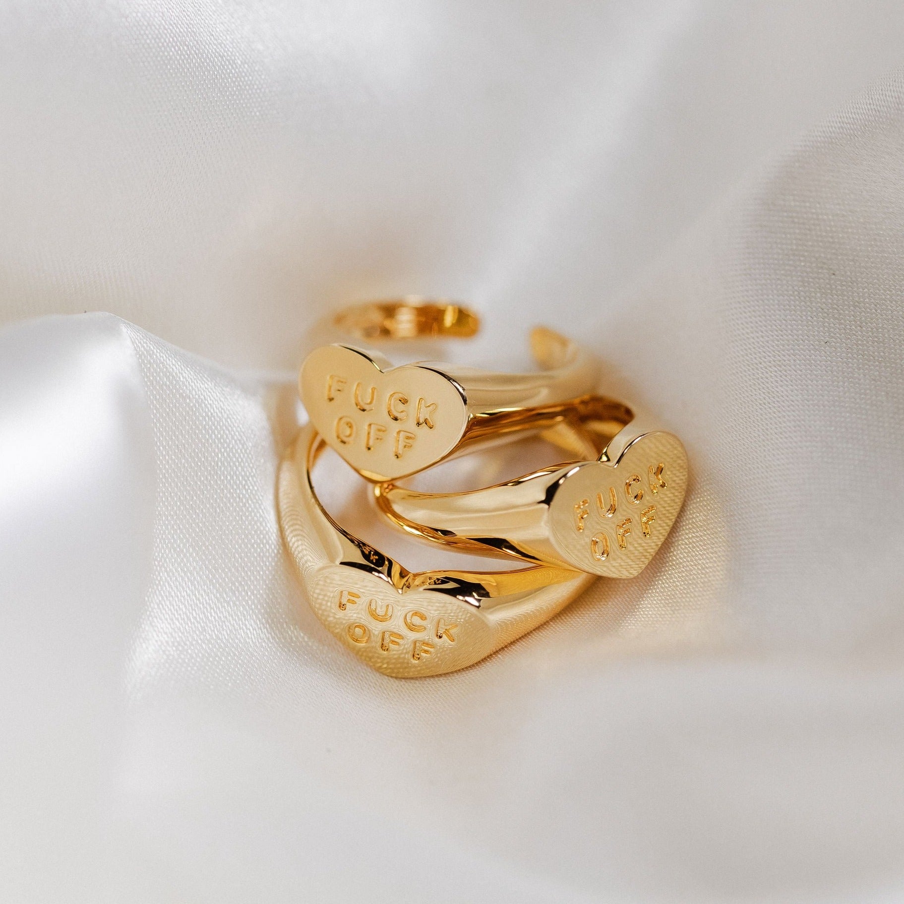 Fuck Off Ring - Gold by Erin Fader Jewelry