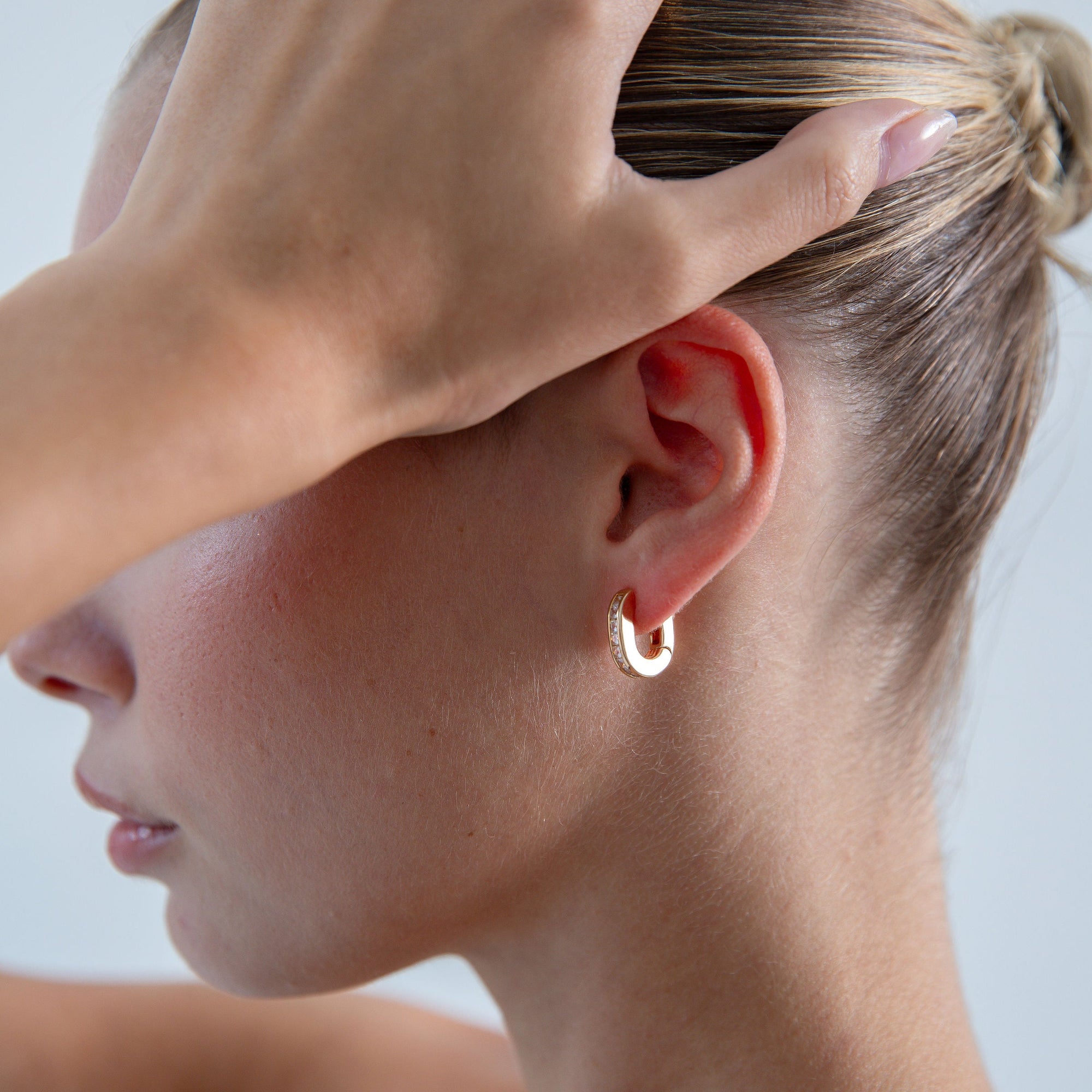 The Deco Hoops - Gold Petite by Erin Fader Jewelry