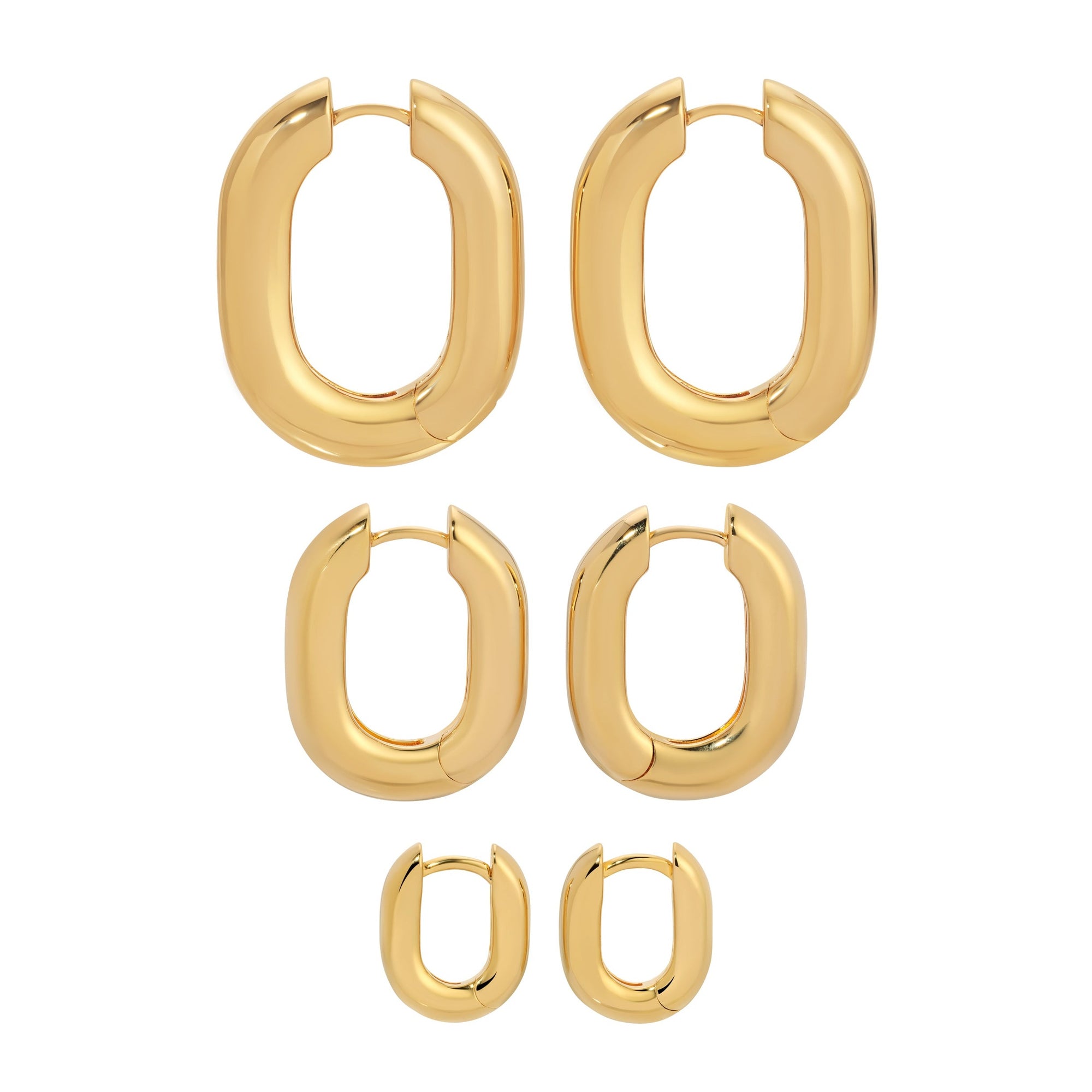 Icon Oval Hoop Collection - Gold by Erin Fader Jewelry