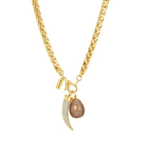 What a Pearl Wants Necklace - Caramel by Erin Fader Jewelry