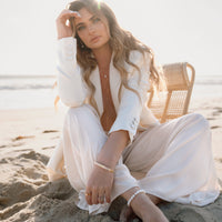 The Monroe Pearl Anklet by Erin Fader Jewelry