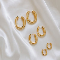 Icon Oval Hoops - Gold Medium by Erin Fader Jewelry