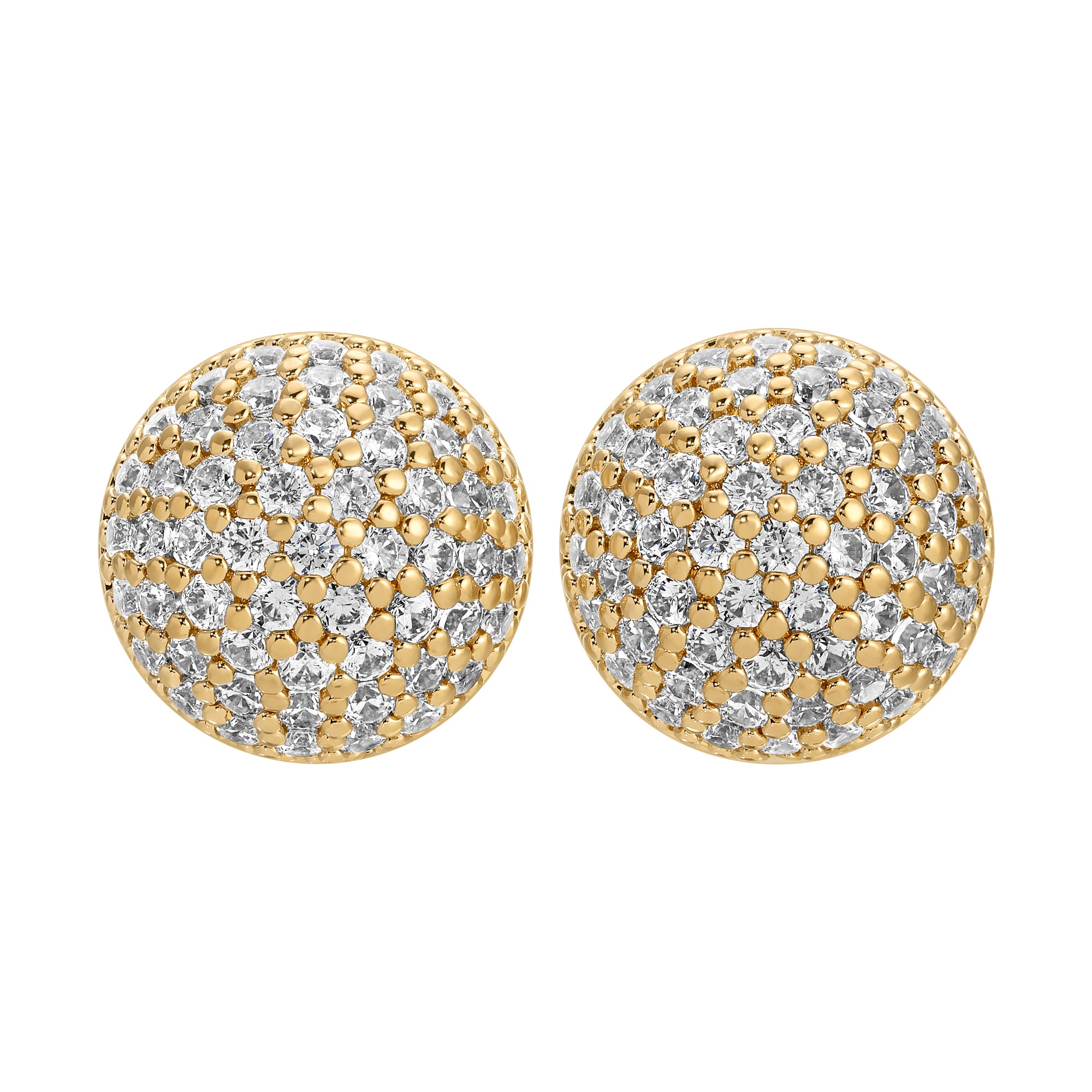 Sphere Earrings - Gold Pave Medium by Erin Fader Jewelry