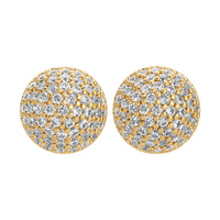 Sphere Earrings - Gold Pave Medium by Erin Fader Jewelry