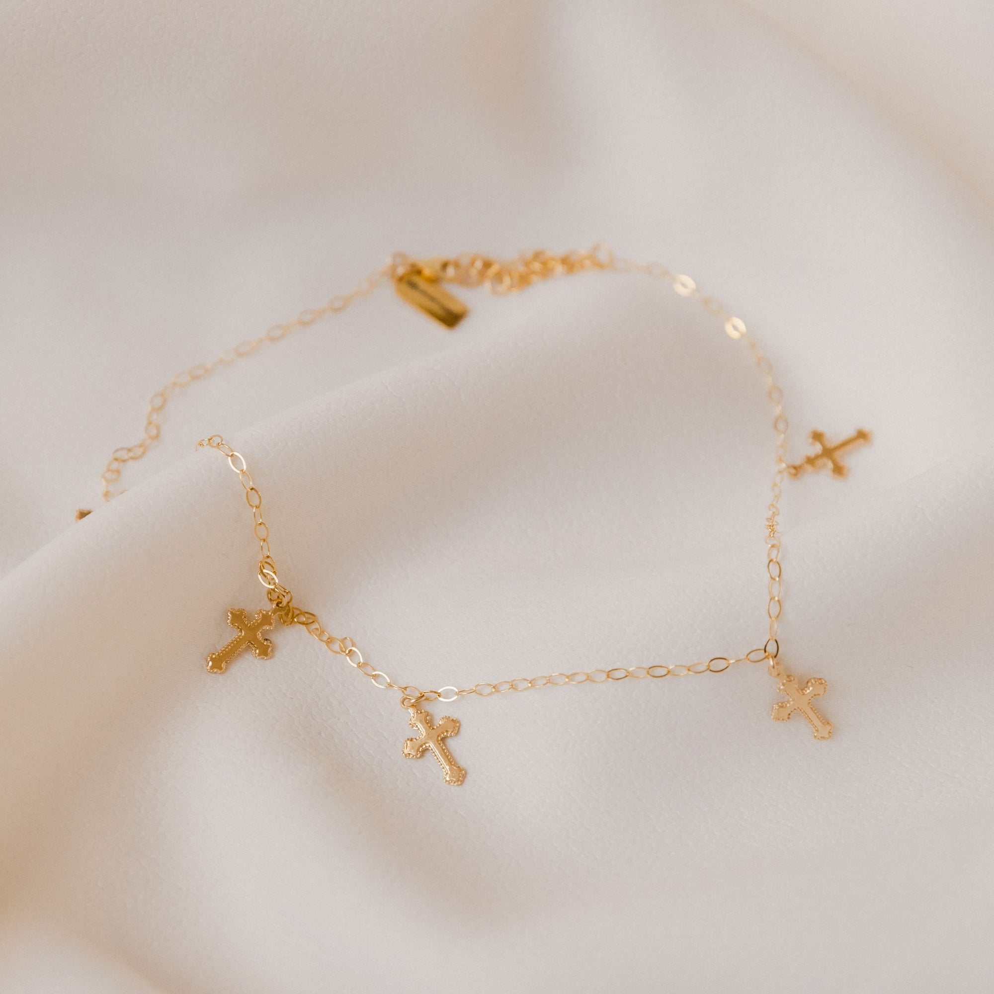 Tiny Crosses Necklace by Erin Fader Jewelry