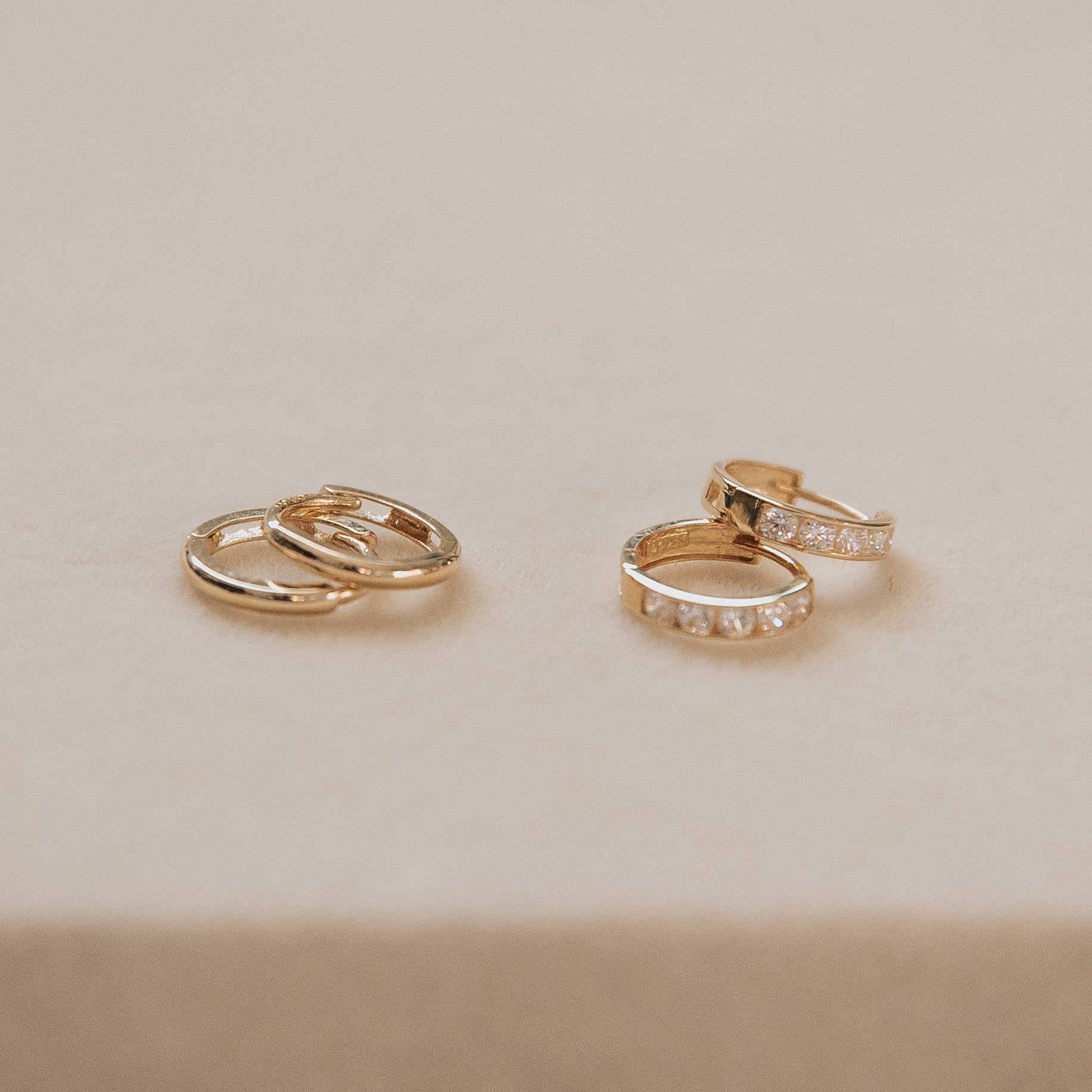 14K Huggies from Erin Fader Jewelry
