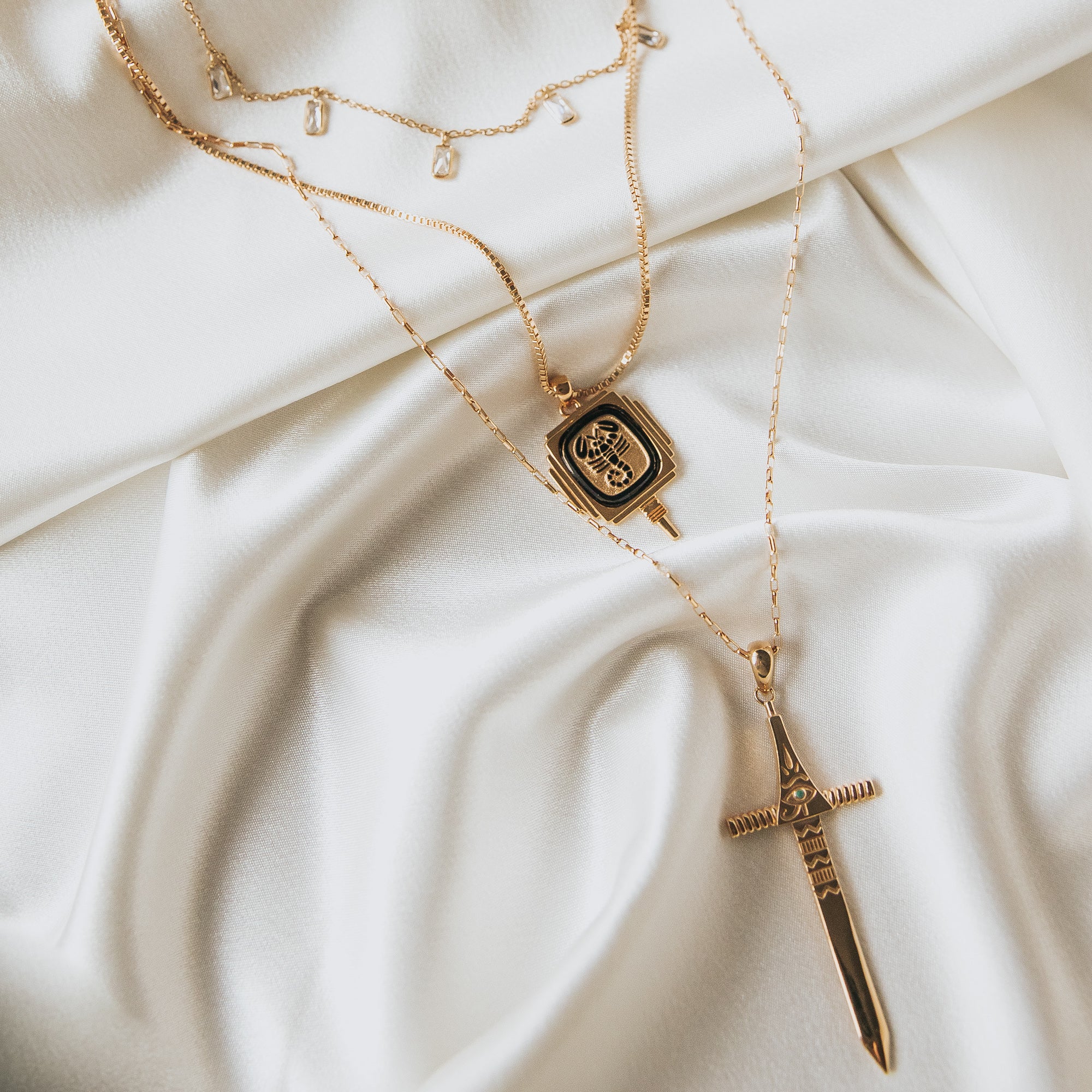 Art Deco Zodiac Pendant Necklace by Erin Fader Jewelry