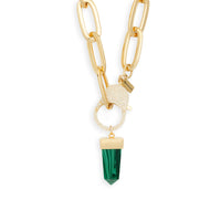 Malachite Pendant by Erin Fader Jewelry