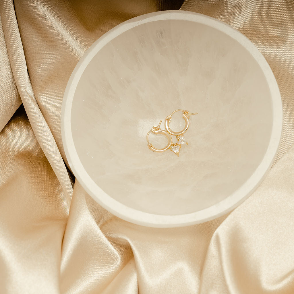 On Point Huggie Hoops by Erin Fader Jewelry
