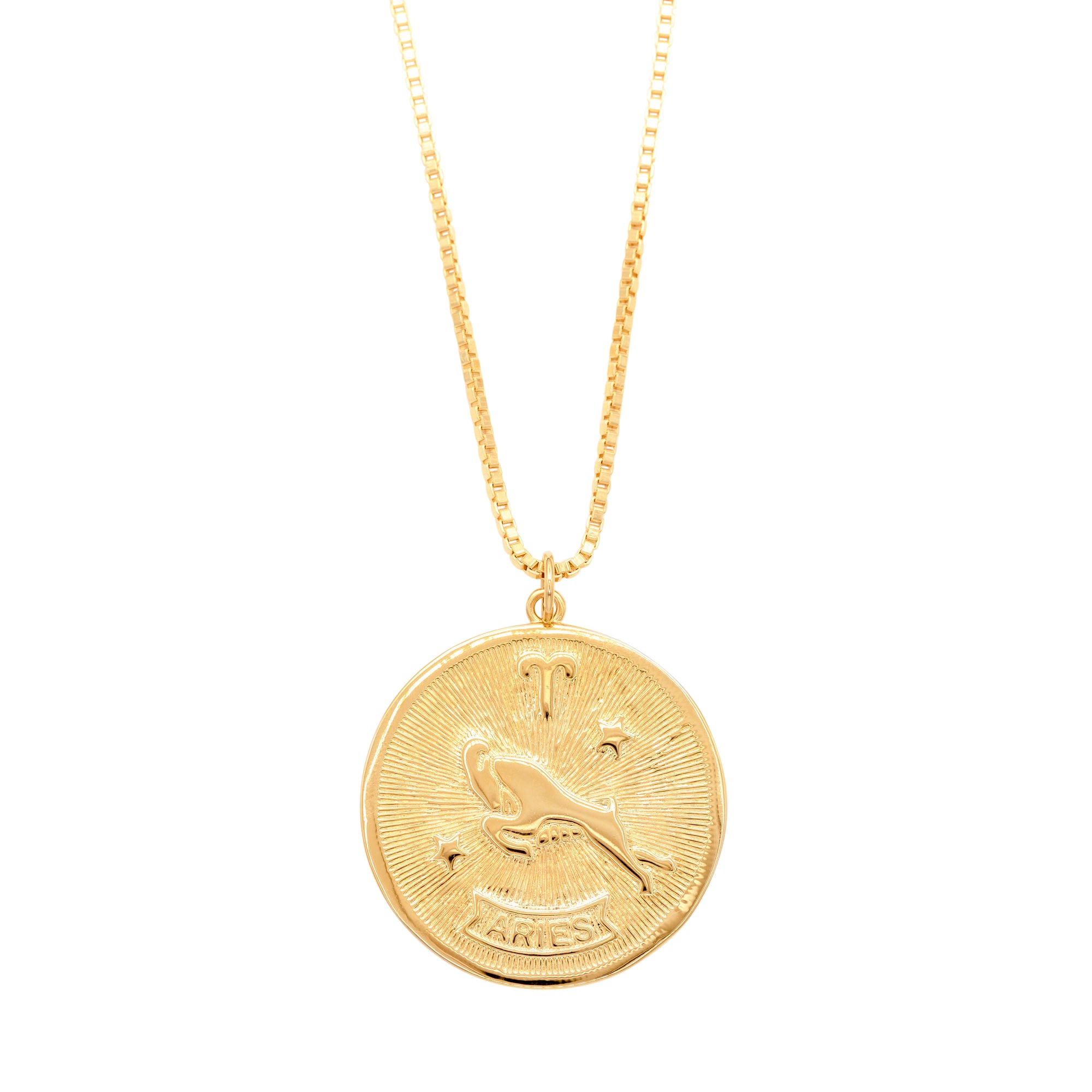 Zodiac Medallion Necklace-Aries by Erin Fader Jewelry