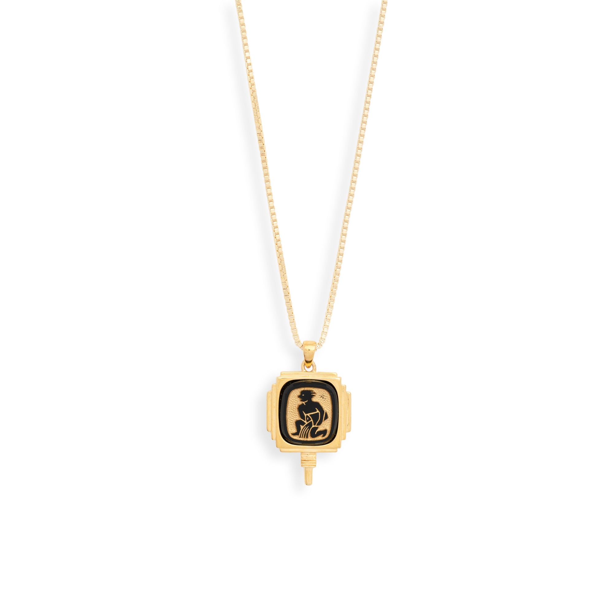 Art Deco Zodiac Pendant Necklace by Erin Fader Jewelry
