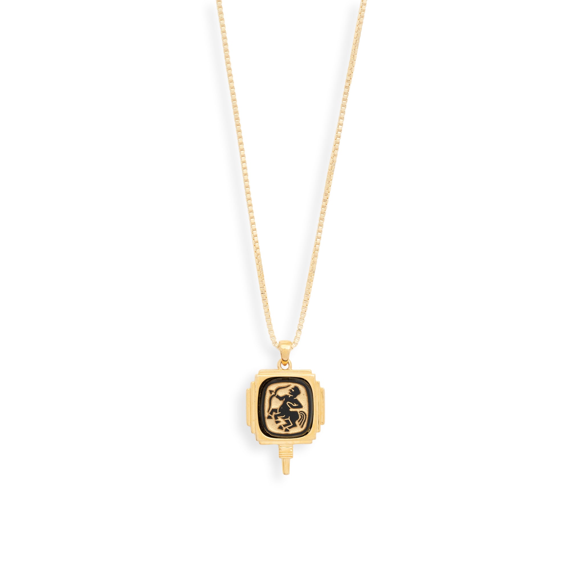 Art Deco Zodiac Pendant Necklace by Erin Fader Jewelry