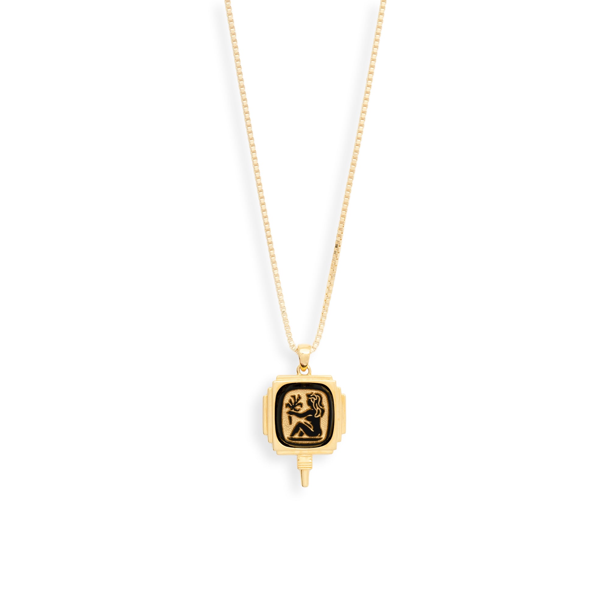 Art Deco Zodiac Pendant Necklace by Erin Fader Jewelry