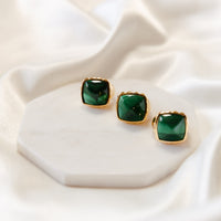 Malachite Pyramid Ring by Erin Fader Jewelry