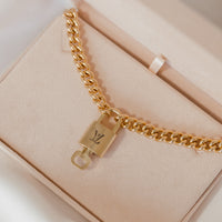 Vintage Louis Vuitton Lock Necklace by Erin Fader Jewelry