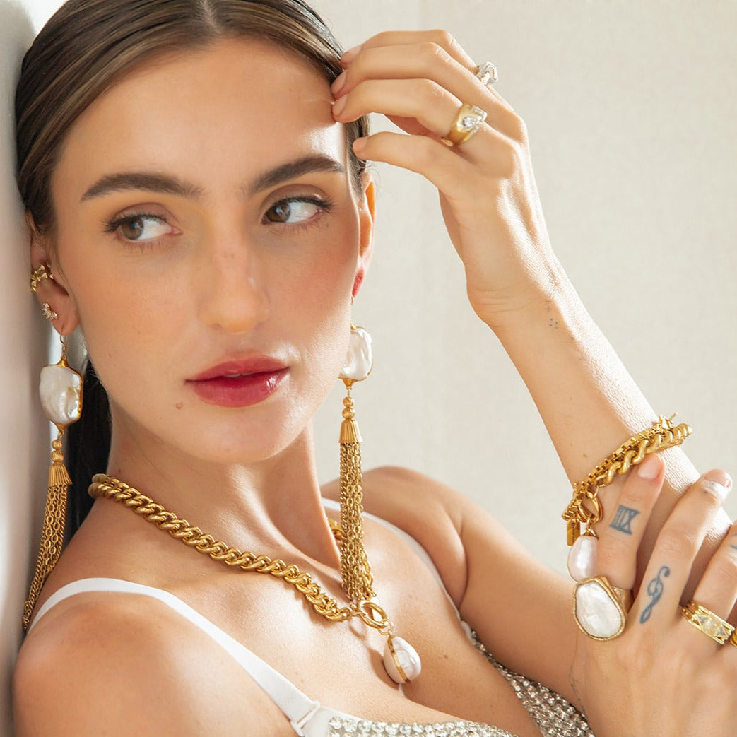 The Baroque Pearl Charm - White from Erin Fader Jewelry