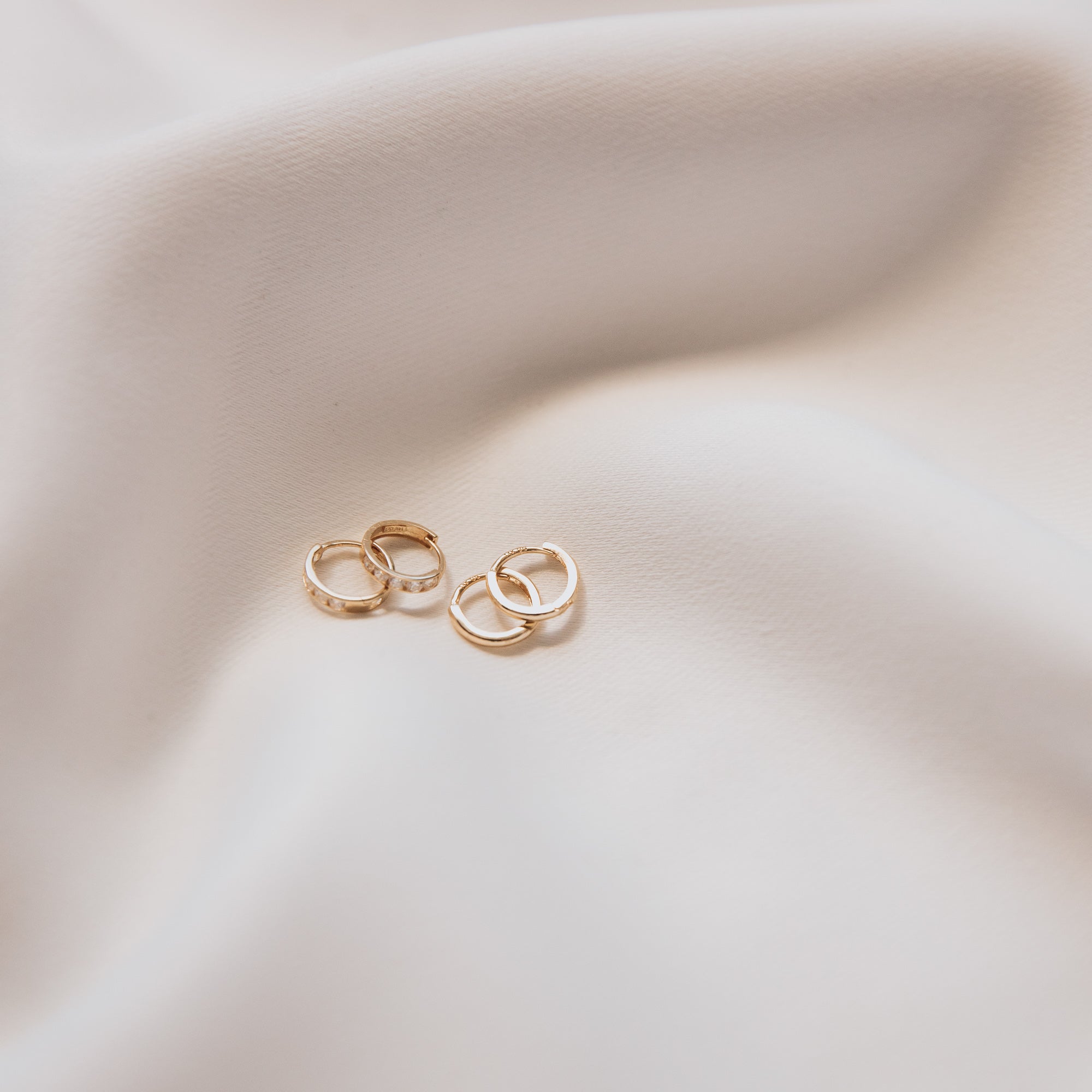 14K Huggies from Erin Fader Jewelry