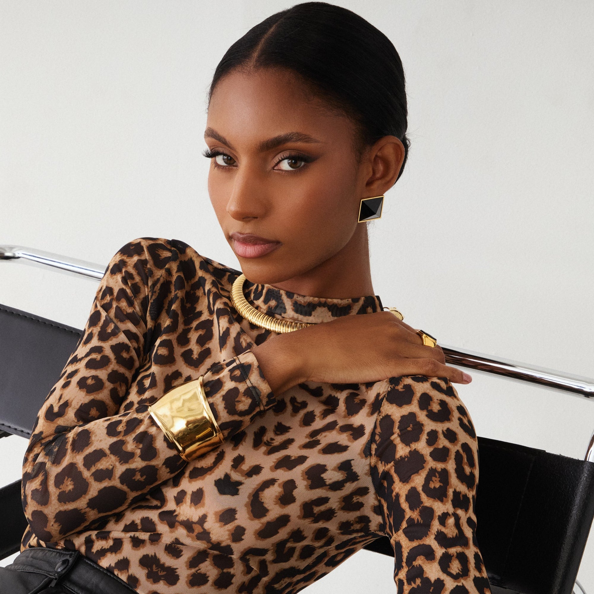 Pyramid Studs - Onyx Grande by Erin Fader Jewelry