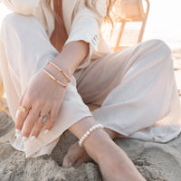The Monroe Pearl Anklet by Erin Fader Jewelry