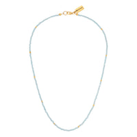 Blue Zircon Gemstone Beaded Necklace by Erin Fader Jewelry