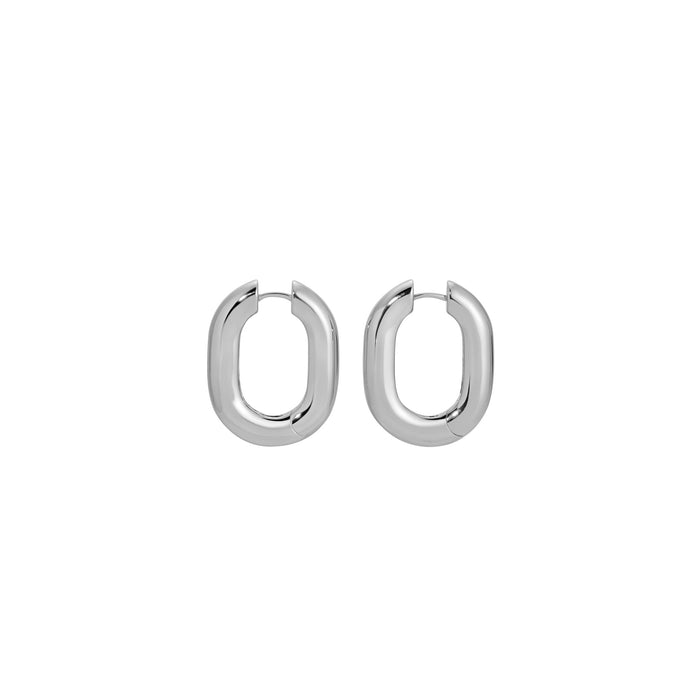 Icon Oval Hoops - Sterling Silver Petite by Erin Fader Jewelry