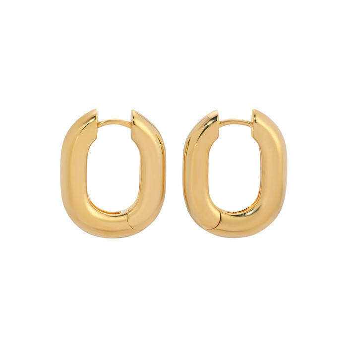 Icon Oval Hoops - Gold Medium by Erin Fader Jewelry