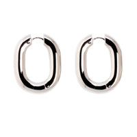 Icon Oval Hoops - Silver Grande by Erin Fader Jewelry