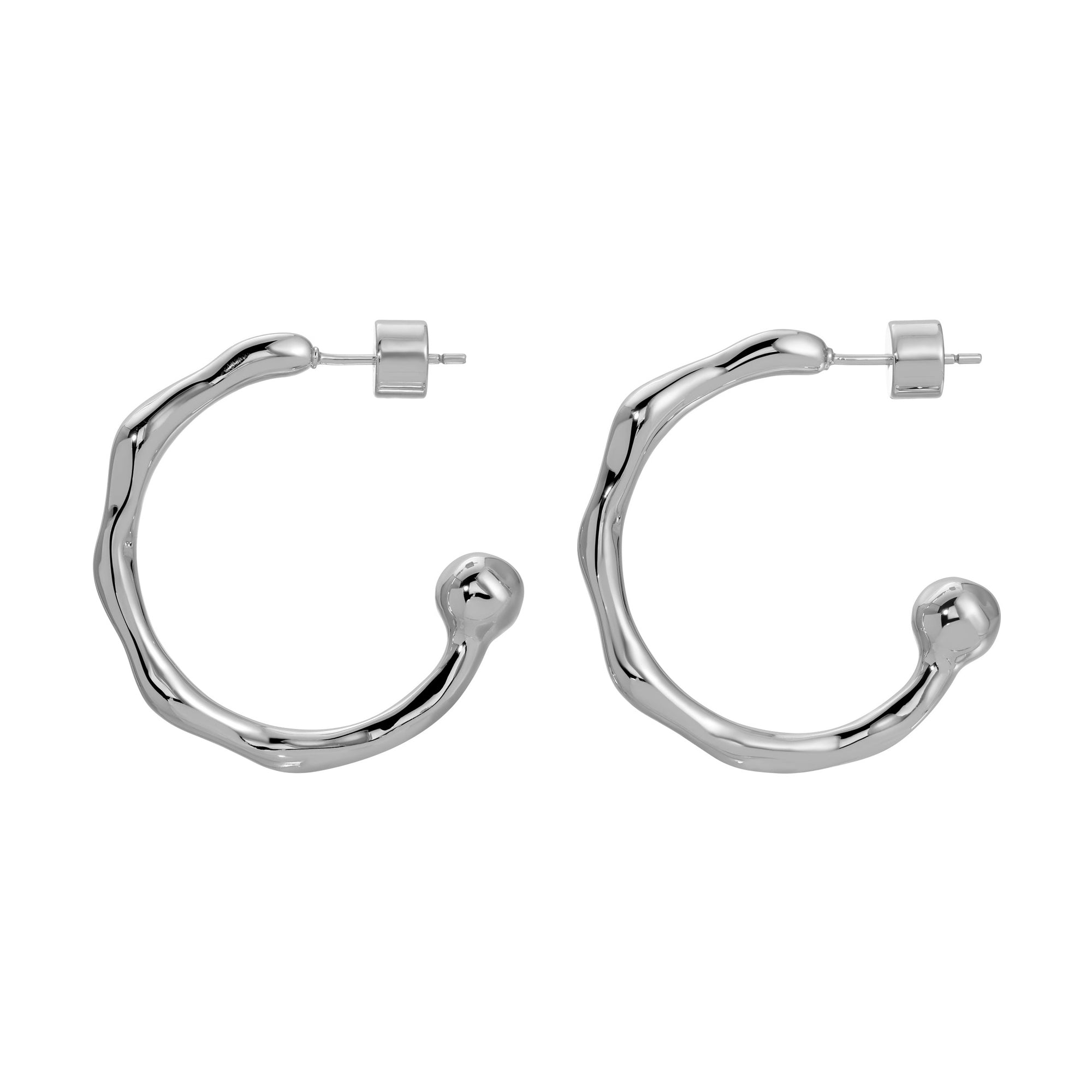 Hanna Hoops - Silver by Erin Fader Jewelry