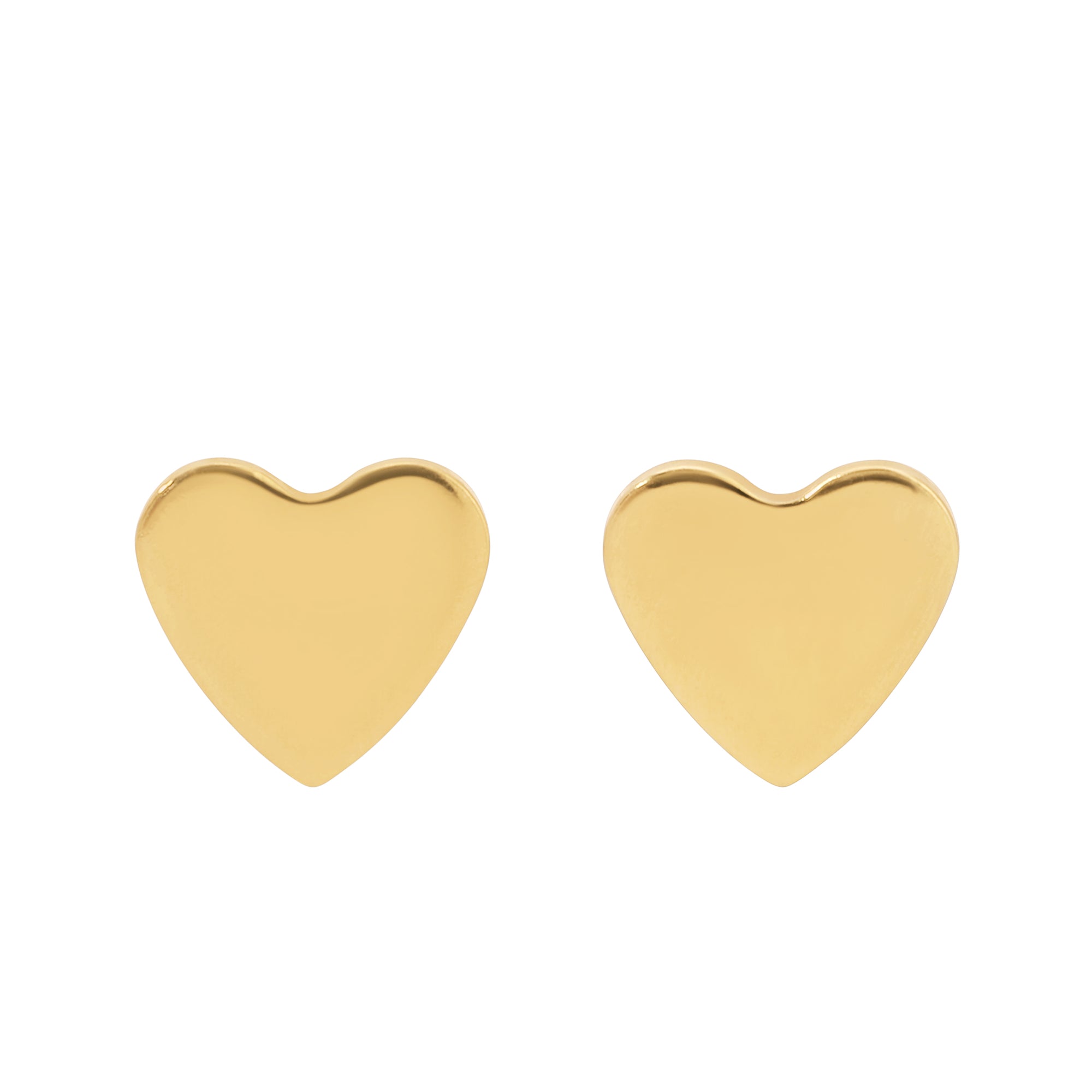 14K Heart Studs from Erin Fader Jewelry