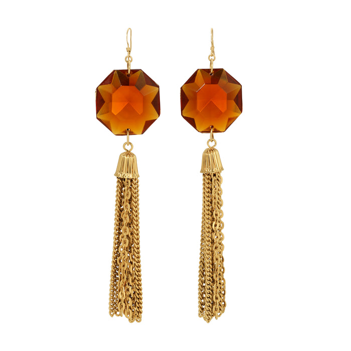 Vintage Topaz Tassel Earrings by Erin Fader Jewelry