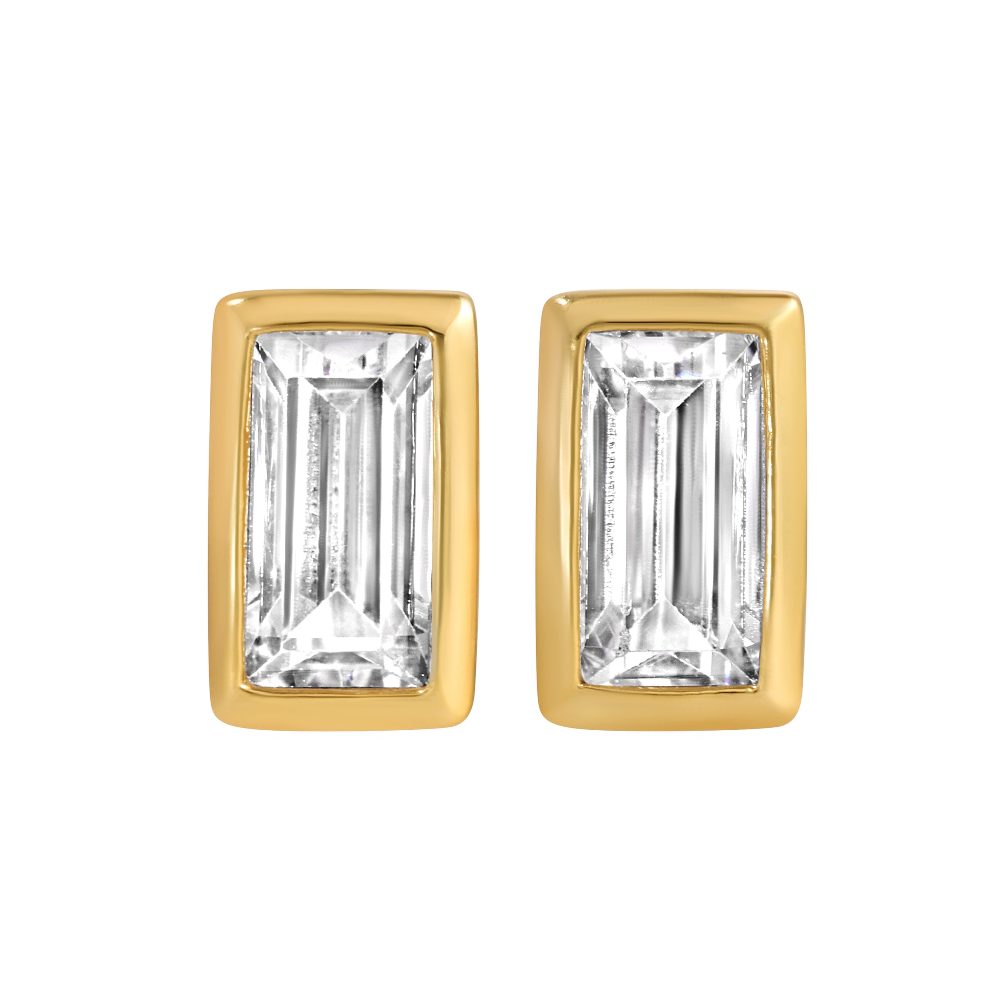 The Micro Bezel Studs by Erin Fader Jewelry
