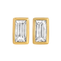 The Micro Bezel Studs by Erin Fader Jewelry
