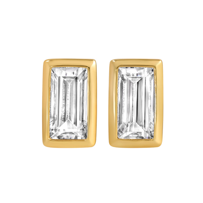 The Micro Bezel Studs by Erin Fader Jewelry