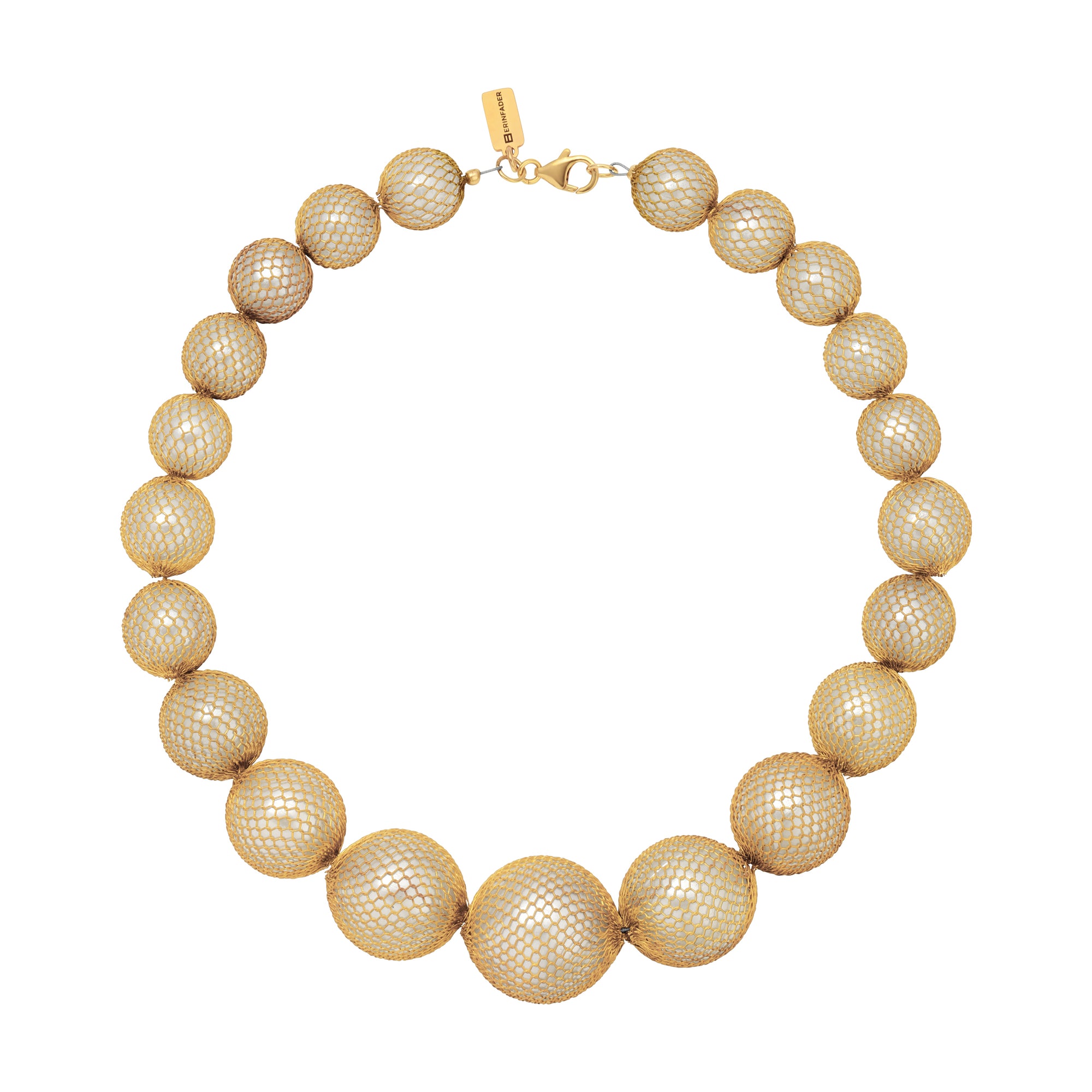 Cage Pearl Necklace by Erin Fader Jewelry