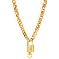 Vintage Louis Vuitton Lock Necklace by Erin Fader Jewelry