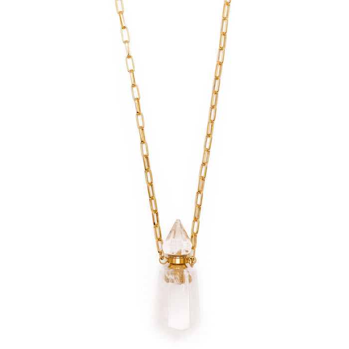 Phoenix Necklace in Crystal Quartz Erin Fader Jewelry