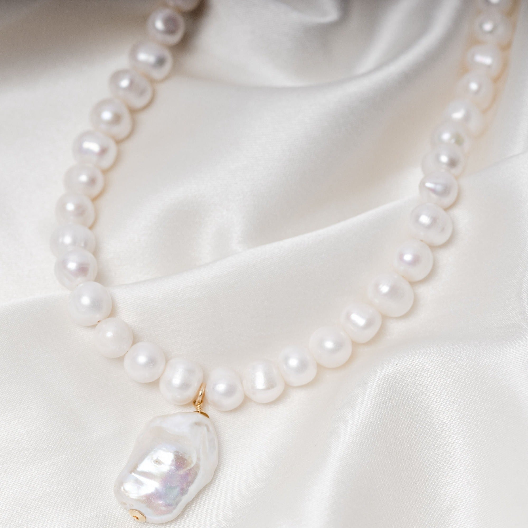 Riviera Pearl Necklace by Erin Fader Jewelry