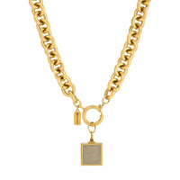Valor Chain Necklace with The Pyrite Charm by Erin Fader Jewelry