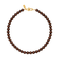 Vintage Chocolate Pearl Necklace by Erin Fader Jewelry