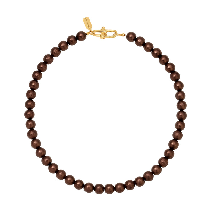 Vintage Chocolate Pearl Necklace by Erin Fader Jewelry
