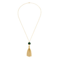 Have a Ball Tassel Necklace - Malachite by Erin Fader Jewelry 