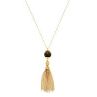 Have a Ball Tassel Necklace - Tiger's Eye by Erin Fader Jewelry 