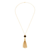 Have a Ball Tassel Necklace - Tiger's Eye by Erin Fader Jewelry 